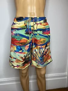 Bugatchi Uomo Printed Swim Trunks Men’s Size L Boardshorts 8.5” Inseam EUC - Picture 1 of 12