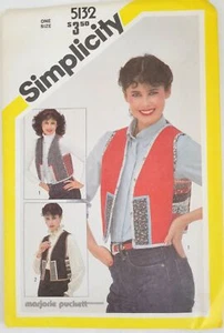 Simplicity 5132 Pattern Misses Reversible String Quilt Vest One Size Uncut - Picture 1 of 2