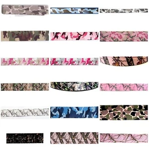 CAMOUFLAGE Grosgrain Ribbon - You choose Design Size and Color - Picture 1 of 8