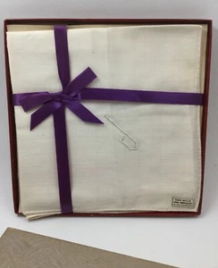 Vintage 3 Monogram J Handkerchiefs Mens Hand Rolled Cotton Philippines Boxed NOS - Picture 1 of 9