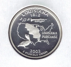 2002-S PROOF LOUISIANA STATE QUARTER - Picture 1 of 2