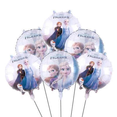 Elsa Princess Table Plates Balloons Frozen Anna Birthday Kids Party Decorations - Image 1 of 4