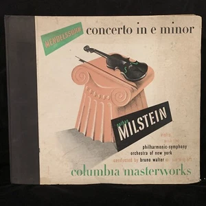 NATHAN MILSTEIN violin - MENDELSSOHN Concerto WALTER - COLUMBIA 4x10" 78rpm 1945 - Picture 1 of 11