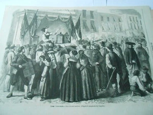 Gravure 1863 - Types Napolitains Les Oiseaux Sorciers - Picture 1 of 1