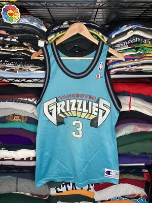 Vintage 90s Champion Vancouver Grizzlies Abdur-Rahim Basketball Jersey Men’s 40 - Image 1 of 4