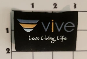 Vive Love Living Life Patch Woven Sew On Rectangle Costume Uniform Upcycle - Picture 1 of 1
