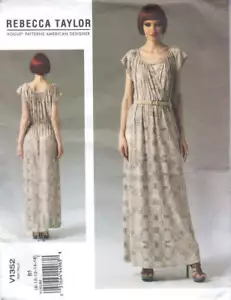 Abito Rebecca Taylor modello cucito Vogue designer americano 1352 - Foto 1 di 2