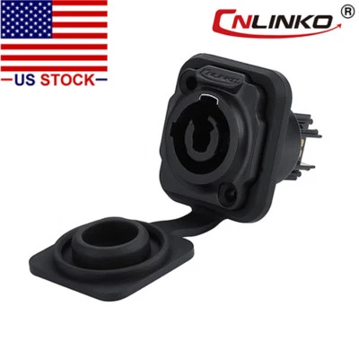 3 Pin Power Circular Connector Socket Receptacles Outdoor Compatible w/ Neutrik - Image 1 of 4