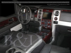WOOD DASH KIT FOR FORD F150 FITS W/ BUCKET SEATS AND NAVIGATION 2013-2014 - Picture 1 of 7