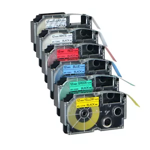 Compatible for Casio XR Label Tape 9/12/18mm all Colour Size KL-60 KL-100 - Imagen 1 de 36
