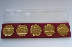 Juego de medallas de mesa de recuerdo de la URSS Arquitectura histórica de Leningrado Petrodvorets - Imagen 1 de 6