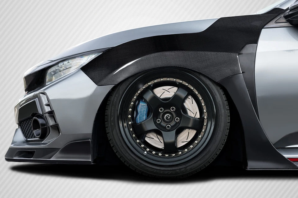 For 2017-2021 Civic Type R Carbon Creations Skywalker Front Fenders (+25mm) - 2  - Image 1 of 1