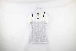 Nike Girls Size Medium Spell Out All Over Print Football Jersey Dress White - Picture 1 of 10