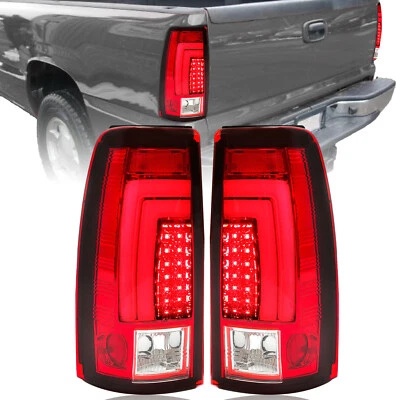 For Chevy Silverado 1500 99-02 GMC Sierra 1999-2007 LED Tail Lights Brake Lamps - Image 1 of 4