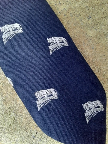 Mens Navy Blue and White Penn State Nittany Lion neck tie Cover