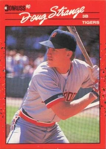 1990 Donruss Baseball Card Doug Strange Detroit Tigers #535 - Picture 1 of 2