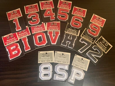 ELIGE Letras Elevadas 3D Bordadas Plancha/Pegar - Varias Letras y Número Foto 1 de 4