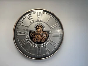 AKE METAL WALL CLOCK - 60cm x 60cm x 8cm - Picture 1 of 3