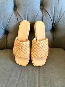 (gebraucht) Vince Rumi Pantoletten Sandalen hellbraune Farbe Größe 9,5 - Bild 1 von 14