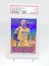 2013 PANINI SELECT RED HOT BLUE PRIZM KOBE BRYANT /49 PSA 9