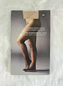 Penningtons Sheer Pantyhose w/ Reinforced Toe ~ Size 4X ~ Lot of 2 Pairs - Picture 1 of 5