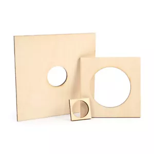 Taglio quadrato con incavo 3mm compensato quadrato in legno per fai da te - Foto 1 di 6