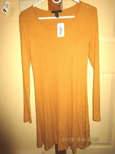 FOREVER 21 long sleeves ribbed dress in size M for women ,NEW - Picture 1 of 11