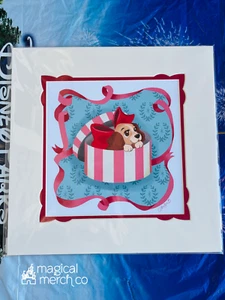 2023 Disney Parks Lady & The Tramp Matted Print 14x14" Ann Shen - Picture 1 of 1