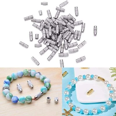 Screw Barrel Clasp Connector-4x12MM Brass Closures Lock DIY Jewelry Making 20PCS - Image 1 of 4