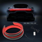 Car Carbon Fiber Rear Spoiler Wing Tail Bar Turn Signal Light Brake Lamp Strip