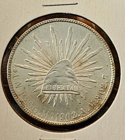 1902 Mo-AM UN Peso Silver .9027 AU Cover