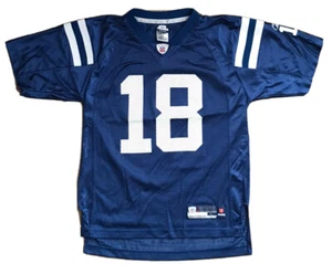 Camiseta deportiva auténtica Reebok de los Colts Manning 18 de la NFL para niños - Imagen 1 de 3