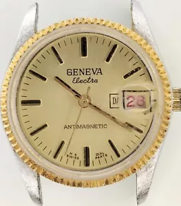 C866 men Vintage Geneva President Manual Movement BFG 866 Fluted Watch Parts lot - Picture 1 of 3