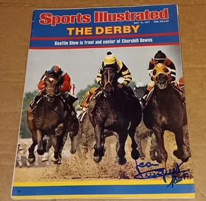JEAN CRUGUET SEATTLE SLEW SIGNED AUTOGRAPHED 1977 Sports Illustrated SI RACING H - Picture 1 of 1