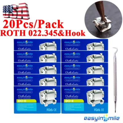 Стоматологические Ортодонтические Кронштейны Материал Пассивные Самолигирующиеся Брекеты MBT/Roth скоба - Изображение 1 из 4