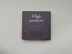 Intel Pentium 75 BP8050275 SU097 very rare Pentium 75 vintage CPU GOLD - Picture 1 of 2