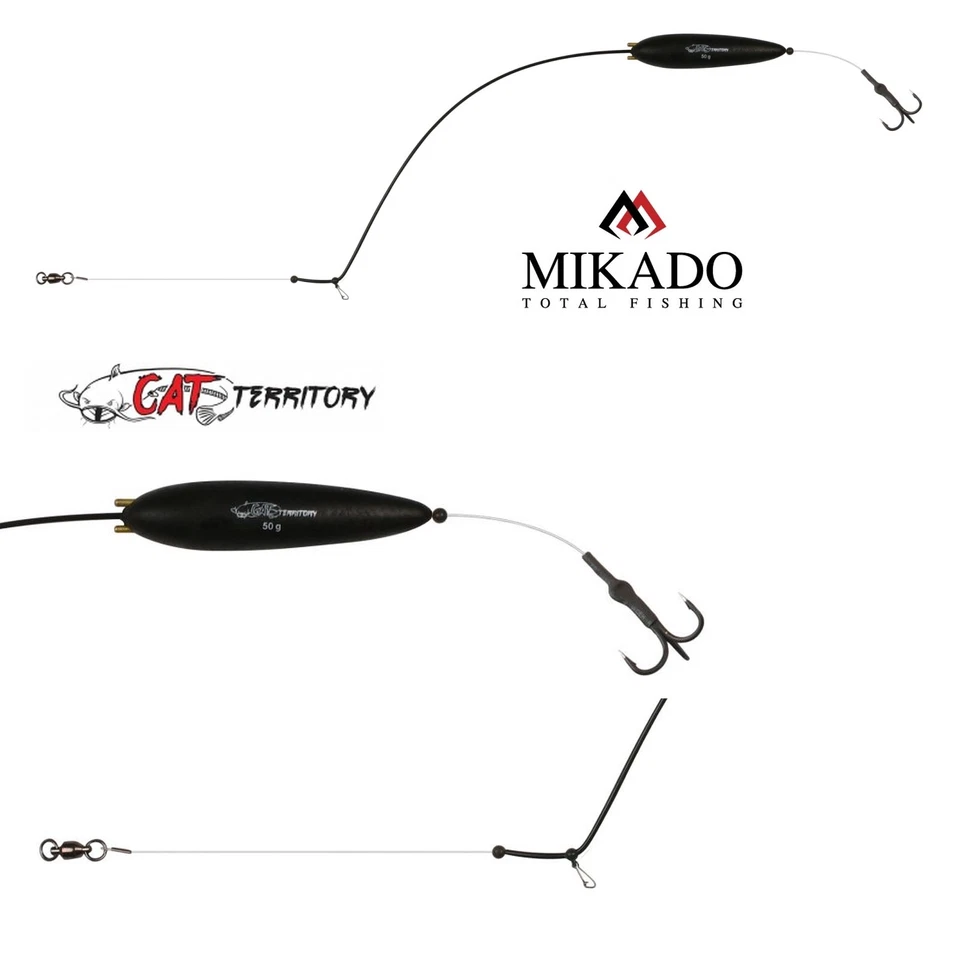 Mikado Welsmontage Worm Ready Rig mit Rassel Ø1 2mm/78kg/U-Pose 50g 00850-