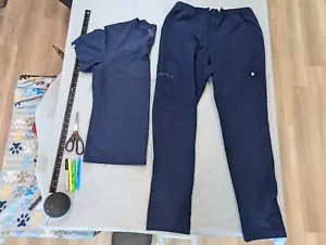 FIGS Peeling Set Damen groß blau kurzarm hochwertig medizinische Krankenschwester Uniform - Bild 1 von 22