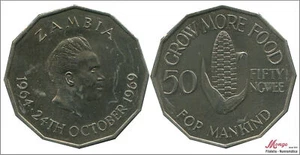 Zambia 50 Ngwee 1969 / Fao S/C / UNC - Picture 1 of 1