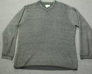 Maglione The Territory Ahead uomo maglia grande grigio scollo a V manica lunga - Foto 1 di 13