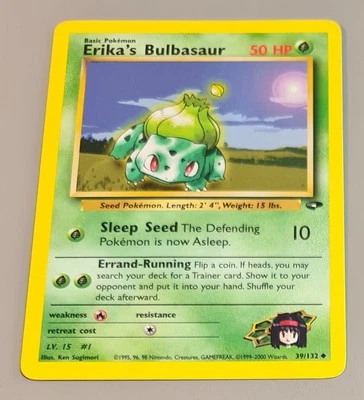 Erika's Bulbasaur # 39/132 Uncommon Karte A Gym Challenge 2000 EN N.Mint-Mint - Bild 1 von 4