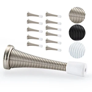 12 Pack Spring Door Stops, 3 Inch Wall Mounted Spring Doorstop, with Rubber B... - Picture 1 of 8