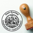 Holzstempel Ø 40 mm Stempel Bergbau Bergmann Kumpel personalisiert