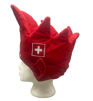 uefa euro 2008 knome hat costume Halloween net top red hook & loop ears os READ - Image 1 of 4