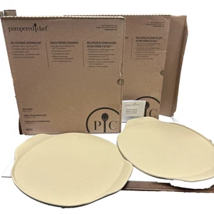 2 Pampered Chef Family Heritage 15" Pizza Baking Stone 100251 Open Box NEW SET - Picture 1 of 9
