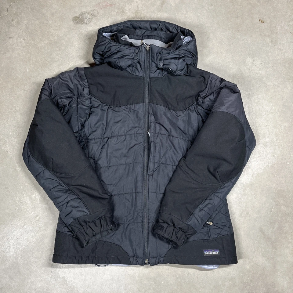 Chaqueta de esquí snowboard con capucha Patagonia Rubican Ride para mujer M negra aislada Foto 1 de 4