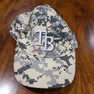 Gorra Tampa Bay Rays MLB Snap Back Gomatchup Gris Pixel Camuflaje Camuflaje Para Hombres - Imagen 1 de 4