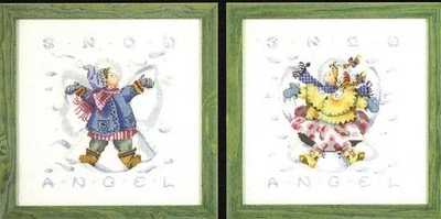 Mirabilia Cross Stitch Pattern - Giggles in the Snow MD31 - Image 1 of 3