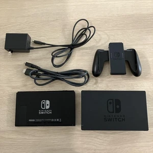 Nintendo Switch HAC-001 Console with Dock AC Adapter HDMI Joy-Con Grip Used - Picture 1 of 4