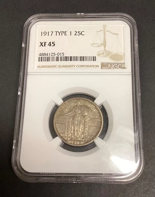 NGC 1917 Type 1 25 Cent XF45 - Image 1 of 4